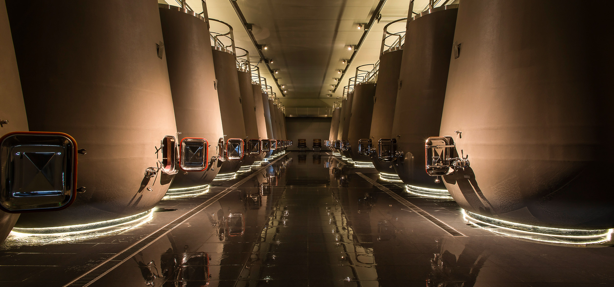 Tulip vat room, architect Sylvain Lagarde – Archi Concept – Château Prieuré Lichine, Margaux, Médoc