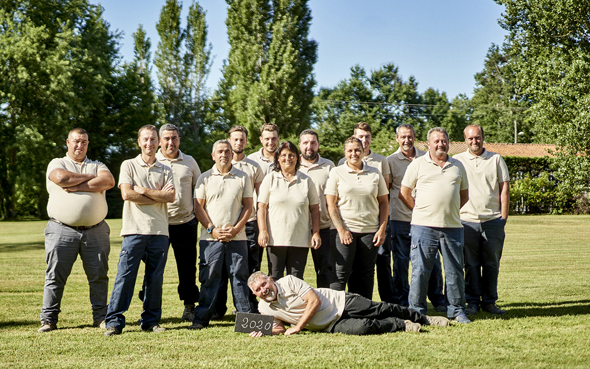 Vineyard and cellar crew at Château Prieuré-Lichine in Margaux, Médoc